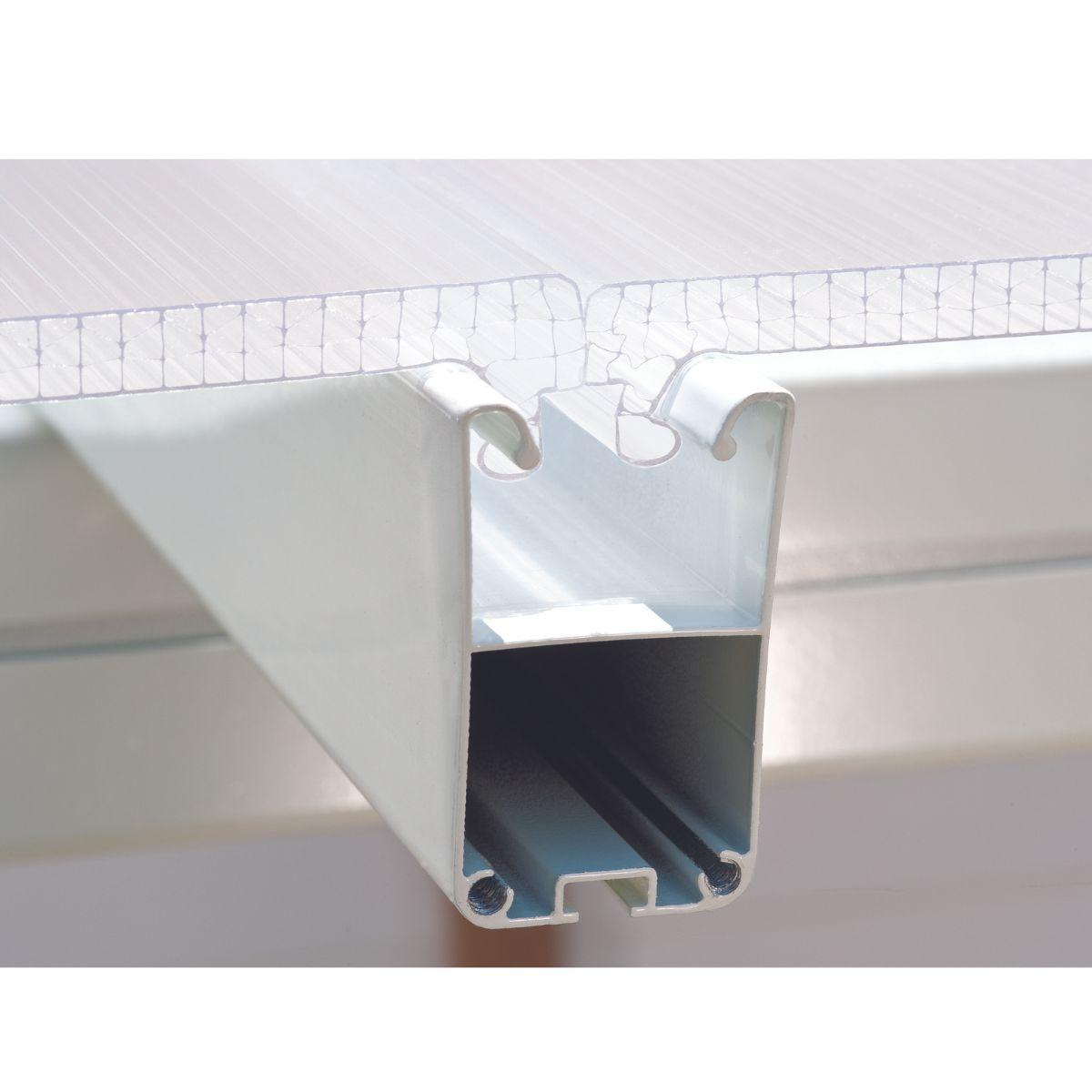 Pergola cerrada aluminio San Remo blanco 380x435 cm Canopia by Palram