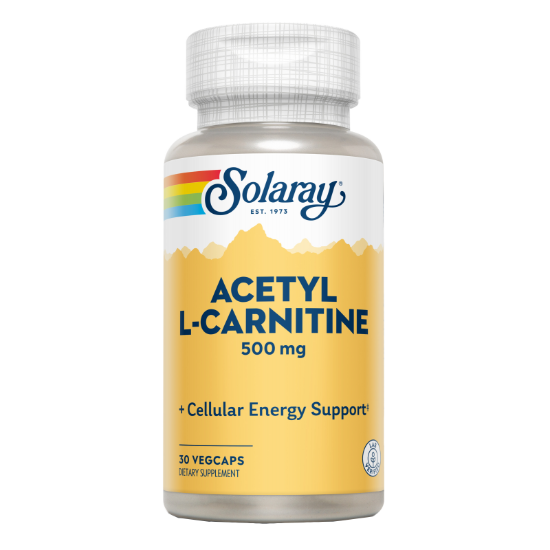 Acetil L-Carnitina 500 mg Solaray, 30 cápsulas