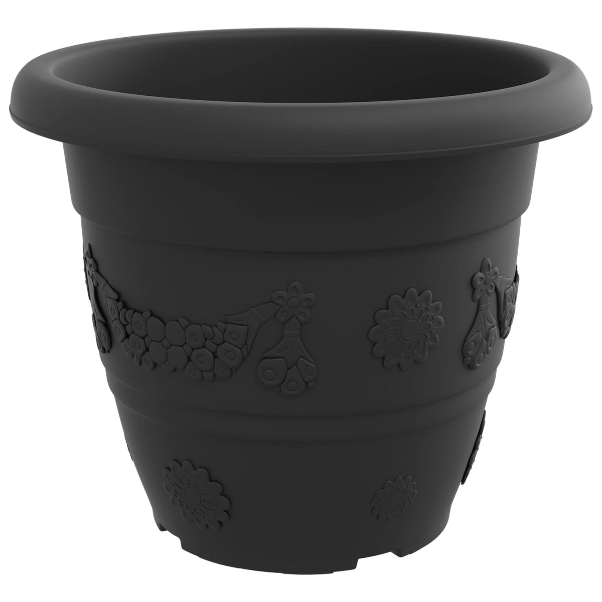 Macetas 6 Uds. Negro Ø 39 X 32 Cm Plástico_5