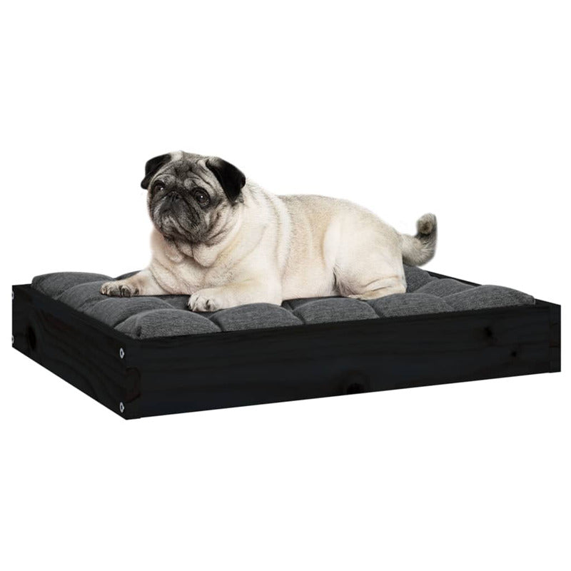 Vidaxl Cama Para Perros Madera Maciza De Pino Negro 61,5x49x9 Cm_5