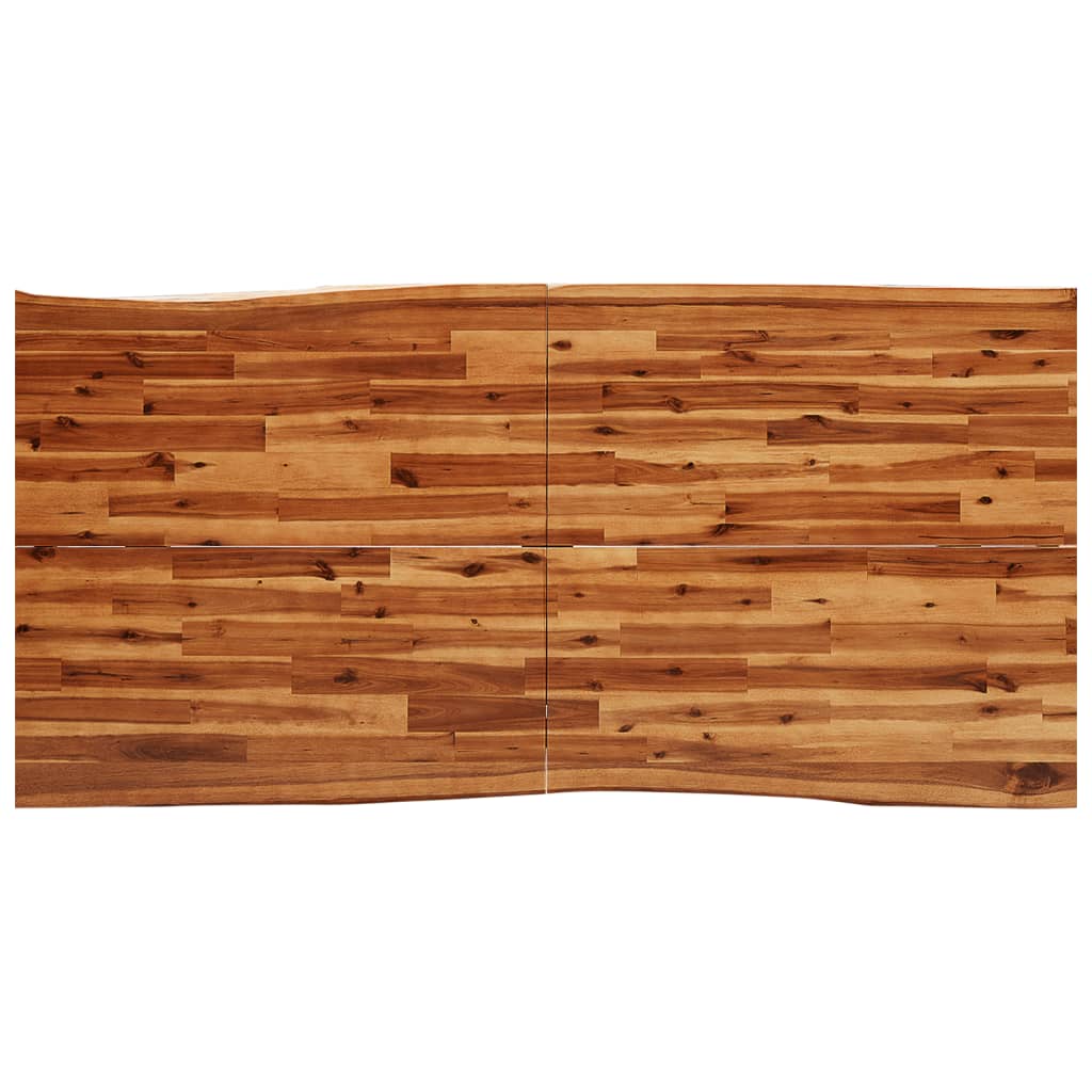 Mesa De Comedor Con Borde Vivo Madera Maciza Acacia 180x90x75cm_4