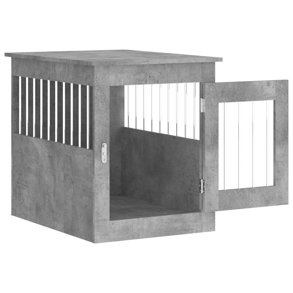 Jaula Para Perros Madera Ingeniería Gris Hormigón 55x75x65 Cm_5