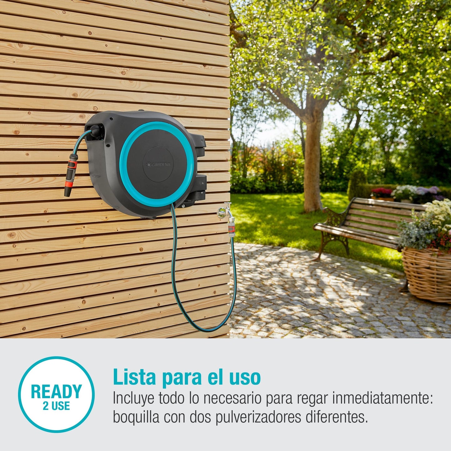 Portamanguera de pared RollUp L 30 m Gardena