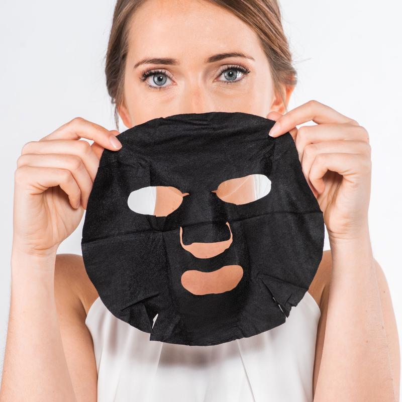 Mascarilla Facial Tisú Reequilibrante e Hidratante con Carbón y Ácido Hialurónico Iroha Nature 23ml