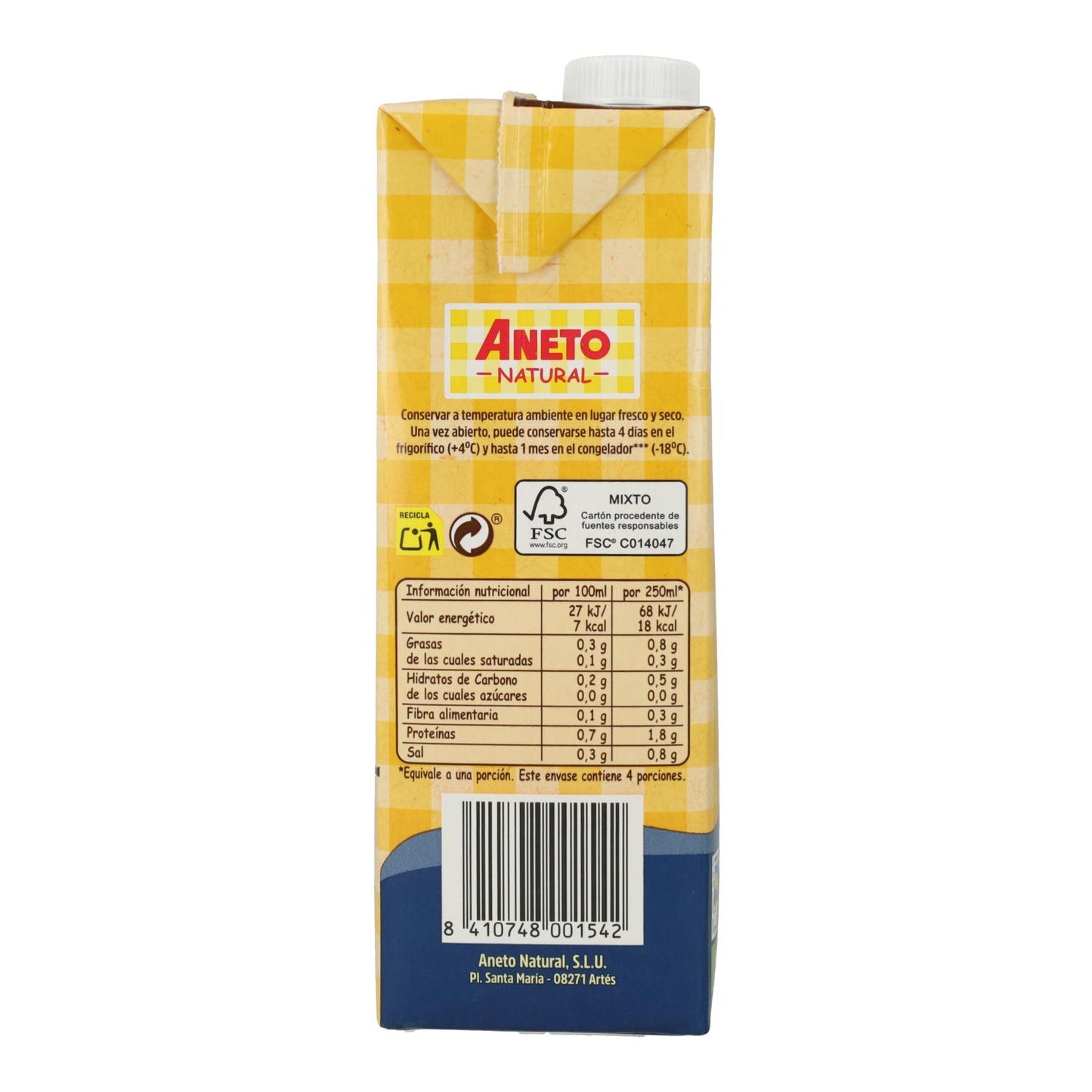 Caldo natural suave de pollo Eco Aneto 1L