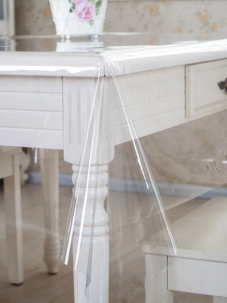 Mantel Mesa Transparente| Composición 100% Pvc| Hule| Paño De Mesa| Protector De Mueble| Grosor 15 Micrones