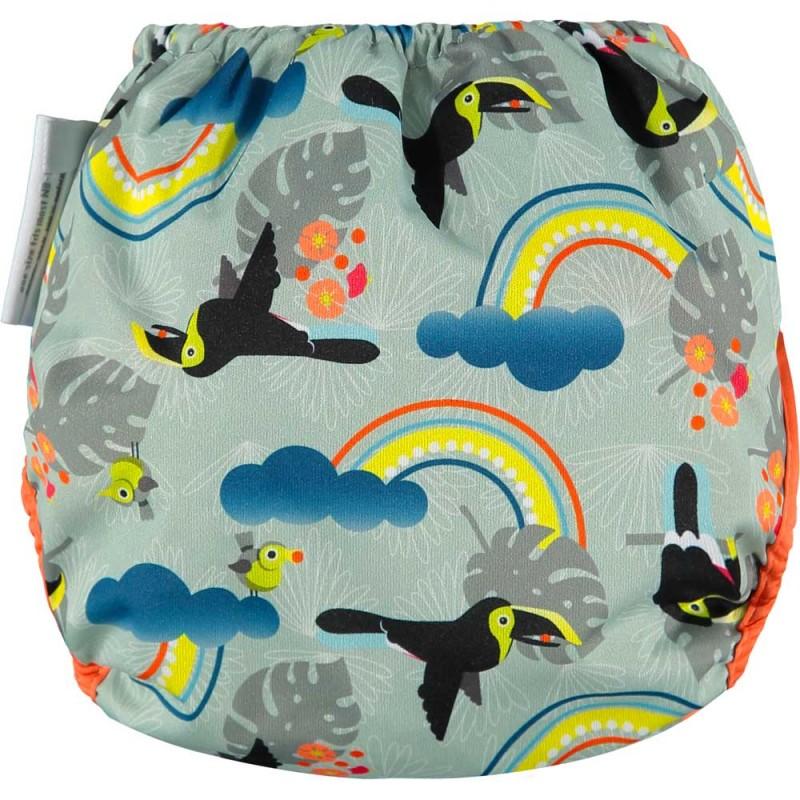 Cobertor de pañal reutlizable bambú Pop-in velcro Toucan Close Parent