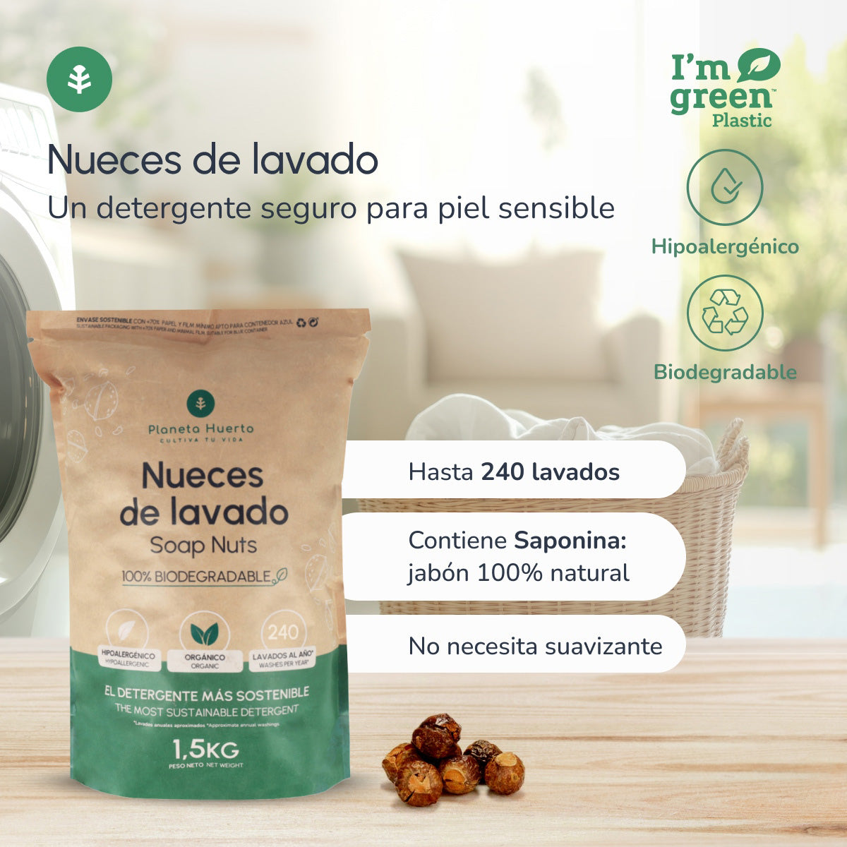 Nueces de Lavado Planeta Huerto 1,5 kg