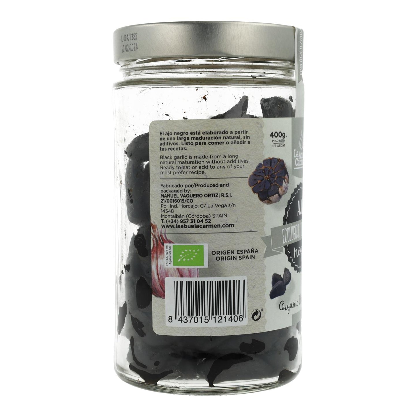 Ajo Negro tarrina de cristal La Abuela Carmen 400gr