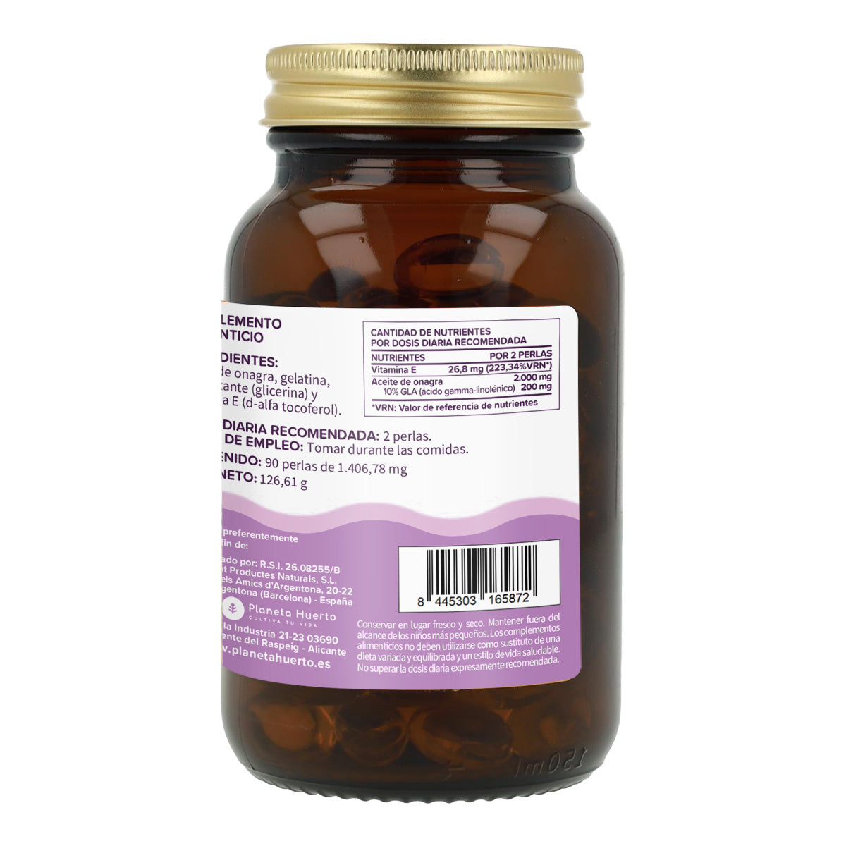 Aceite de Onagra 1000 mg Planeta Huerto 90 perlas