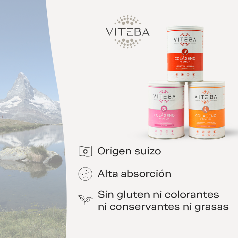 Viteba Colágeno Hidrolizado Beauty en polvo 330 g + Ácido Hialurónico + Vitamina C + Zinc - SIN sabor NI olor