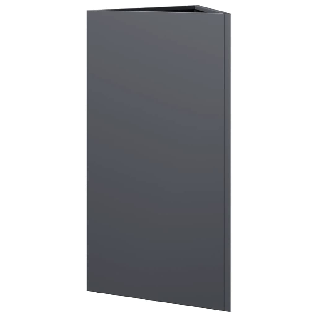 Jardinera Triangular Acero Gris Antracita 40x34,5x75 Cm_5