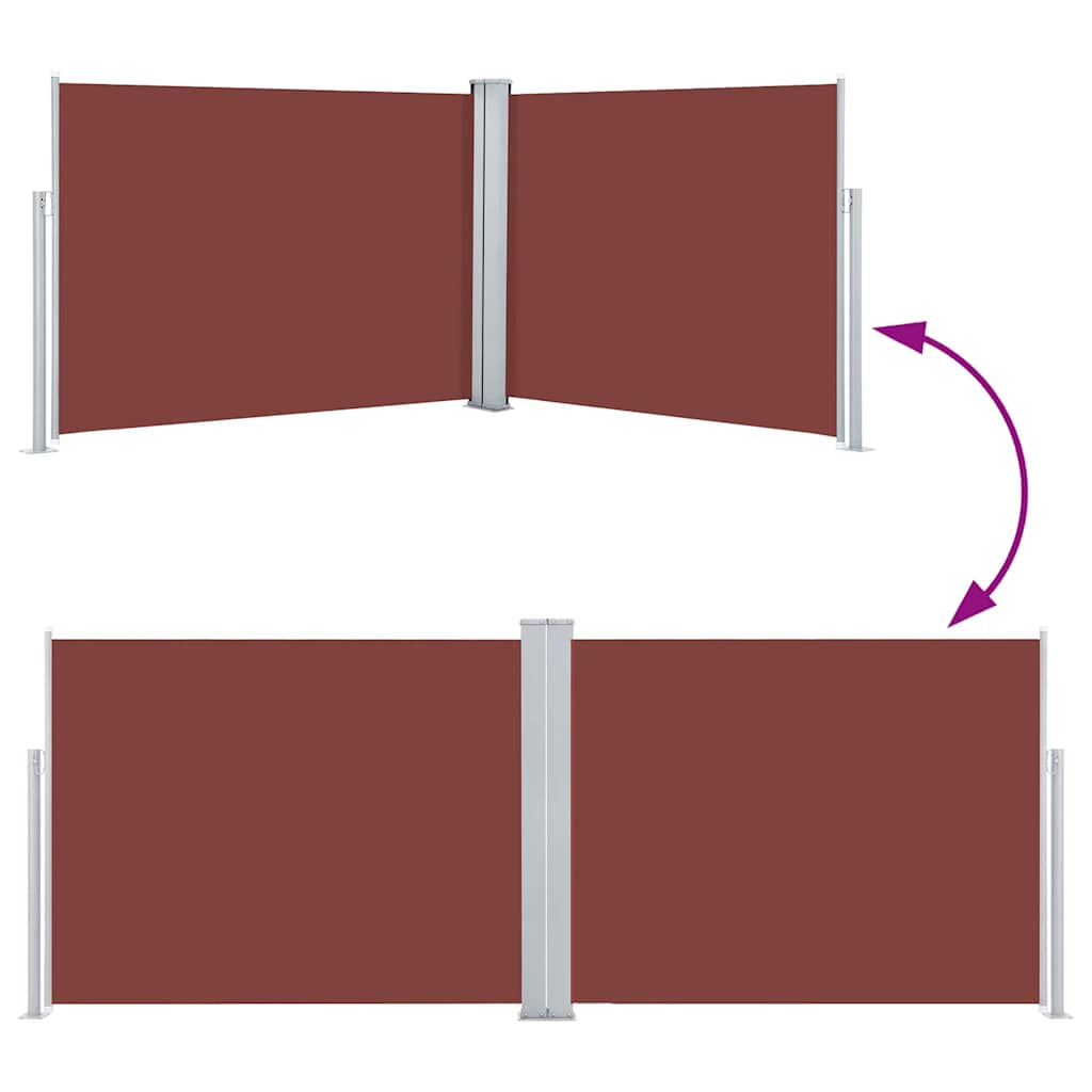 Vidaxl Toldo Lateral Retráctil Marrón 140x1000 Cm_4