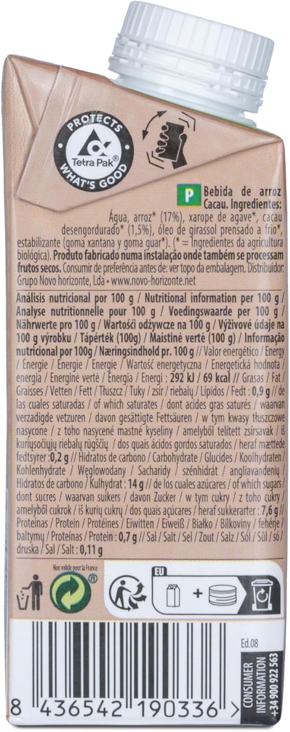 Bebida de Arroz Cacao Bio NaturGreen 200 ml