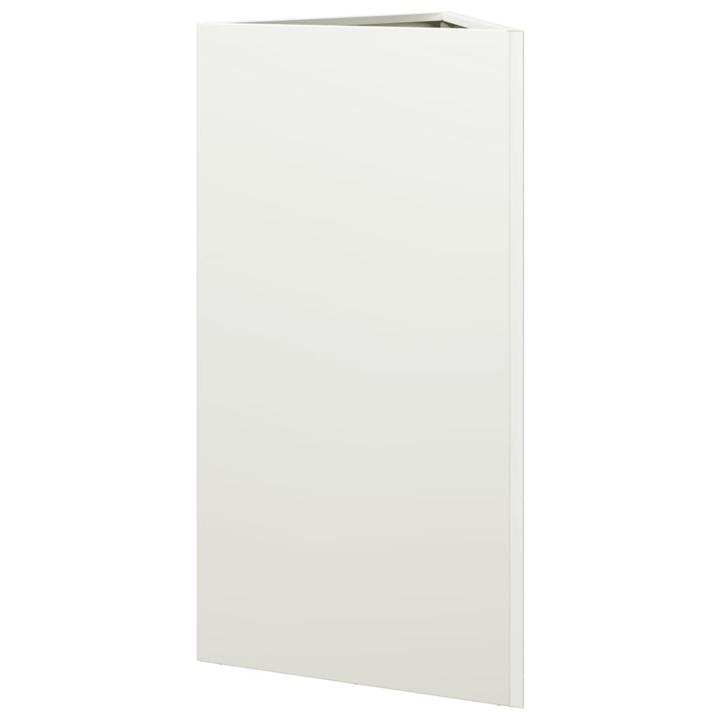 Jardinera Triangular Acero Blanco 40x34,5x75 Cm_5