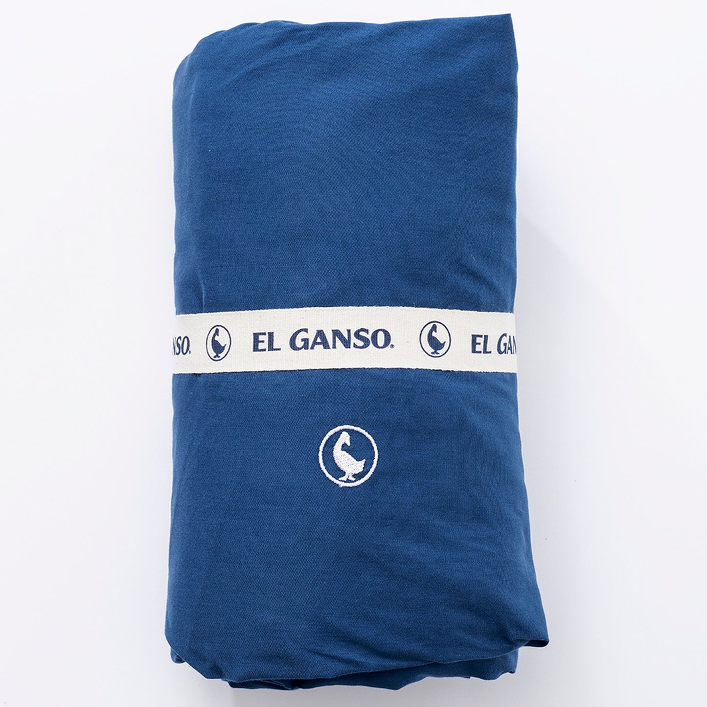Sábana Bajera 200x200cm Azul Marino 100% Algodón 180tc. Con Logo Bordado Exclusivo._4