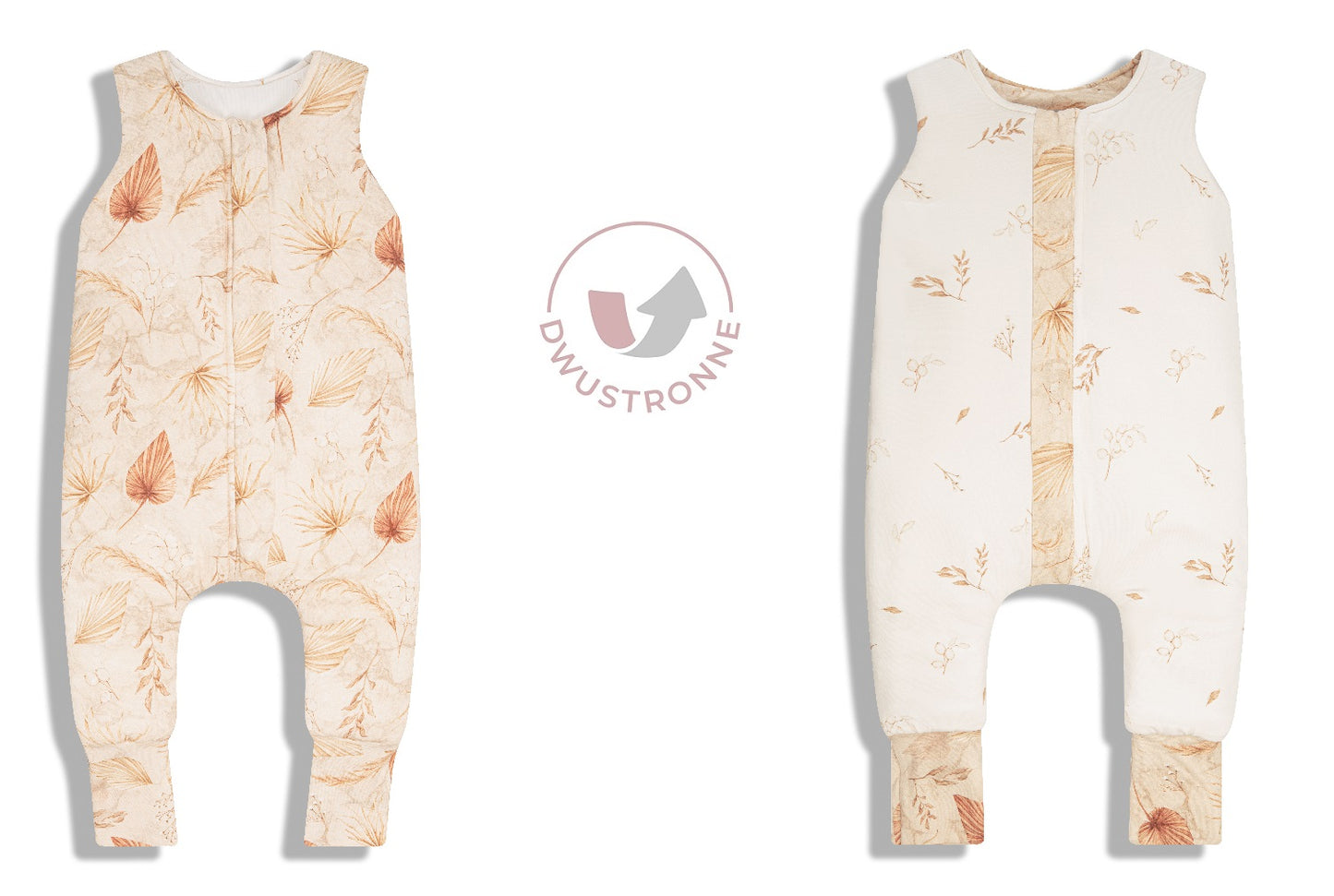 Saco De Dormir Con Pies Reversible T-xs Jersey Algodón Sand-botanic