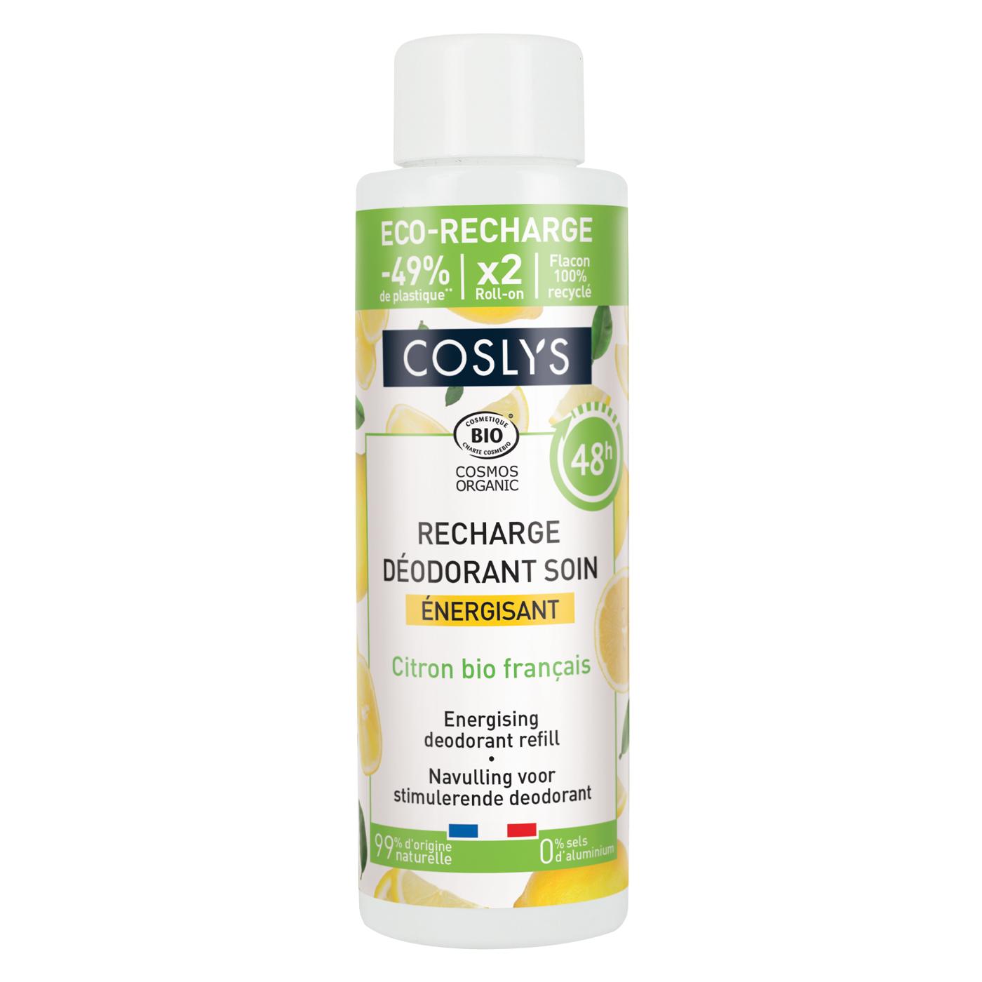Recarga desodorante energizante limón Coslys 100 ml
