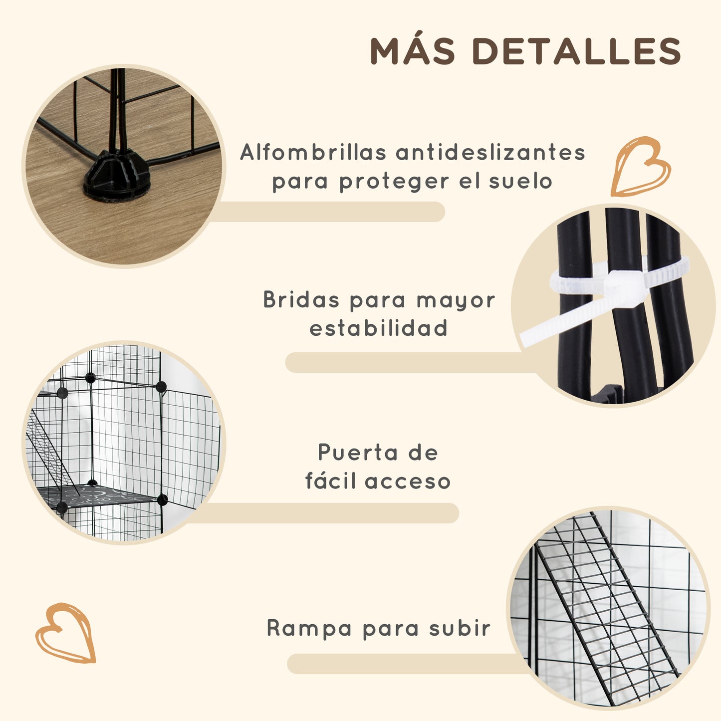 Pawhut Jaula Para Animales Pequeños De 31 Paneles 105x45x105 Cm_5