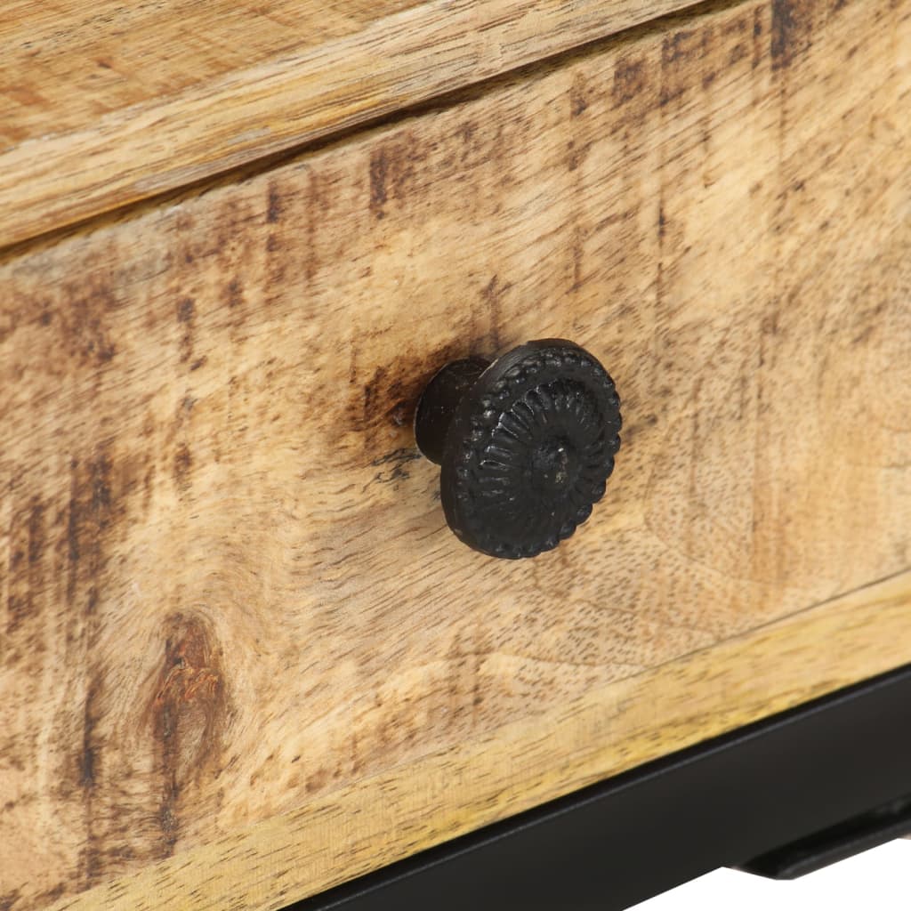 Mesa Auxiliar Forma De U Madera Maciza De Mango 45x30x61 Cm_4