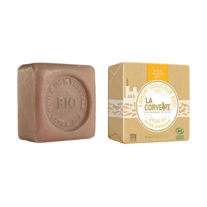 Jabón natural en pastilla Aceite de argán BIO La Corvette 100 g