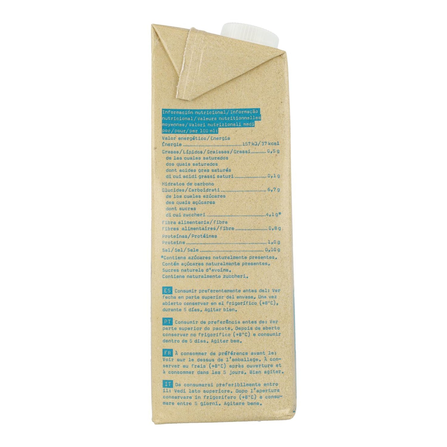 Pack 6 uds Bebida avena original BIO Oatly 1L