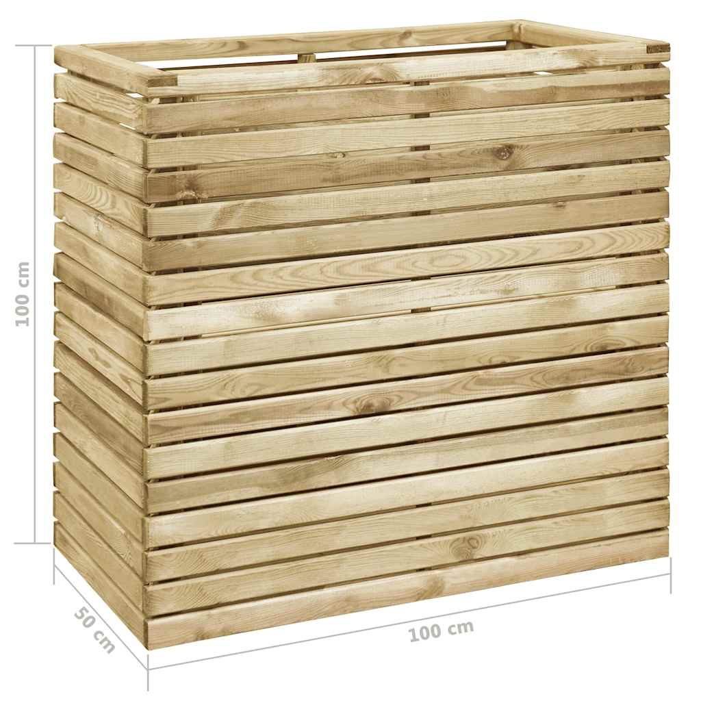 Arriate De Madera De Pino Impregnada 100x50x100 Cm_4
