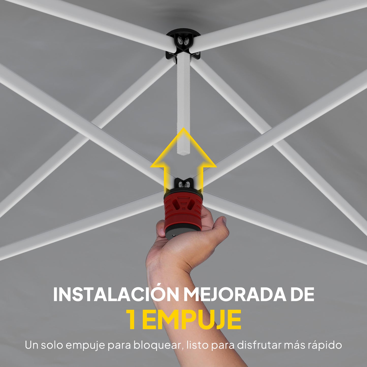 Outsunny Carpa Plegable 6x3 M Con Montaje Rápido Y Tiras Reflectantes Beige_5