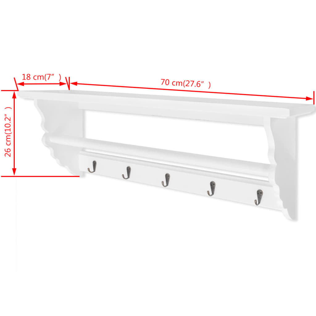 Perchero Estilo Barroco Mdf Blanco_5