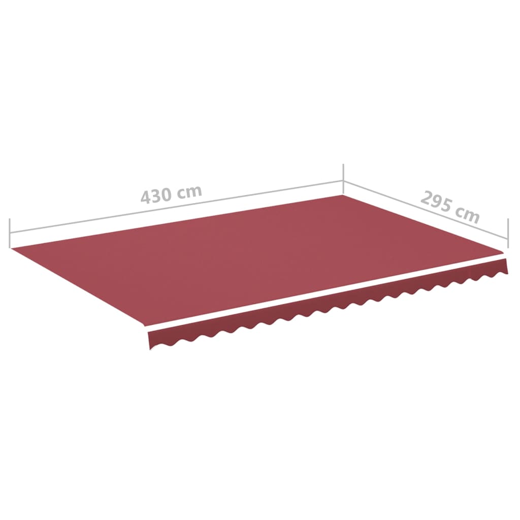 Tela De Repuesto Para Toldo Rojo Burdeos 4,5x3 M Poliéster_5