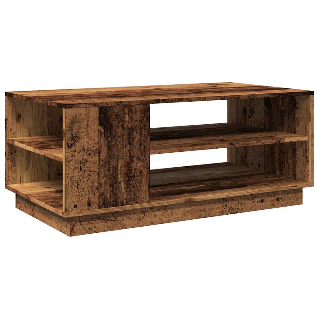 Mesa De Centro Madera Ingeniería Madera Envejecida 102x55x43 Cm_4