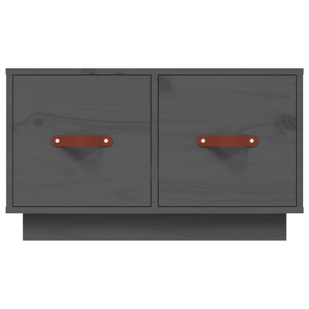 Mesa De Centro De Madera Maciza De Pino Gris 60x53x35 Cm_4