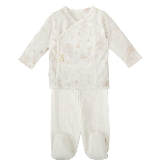 Noe Conjunto Jubón Y Polaina Primera Puesta 0-1 Mes.