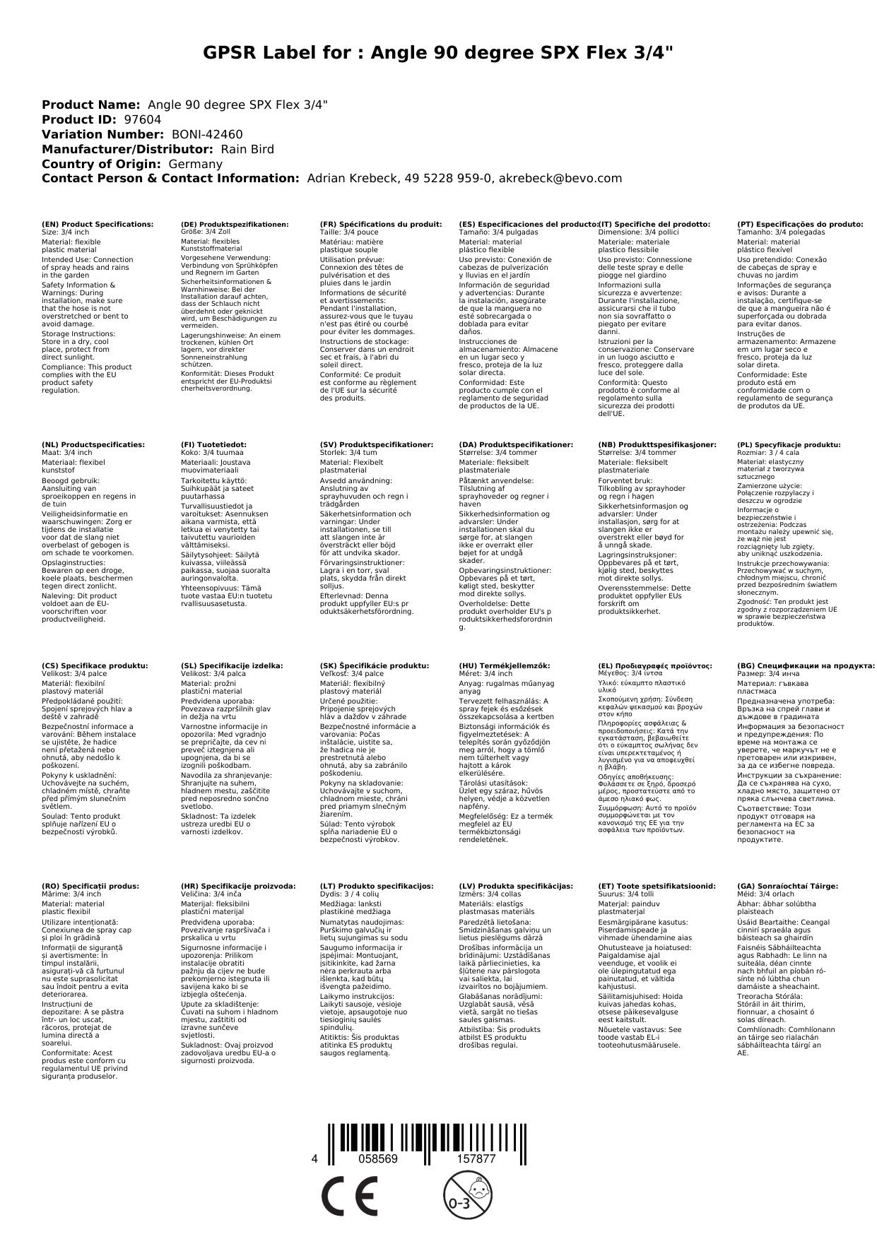 Winkel 90 Grados Spx Flex 3/4