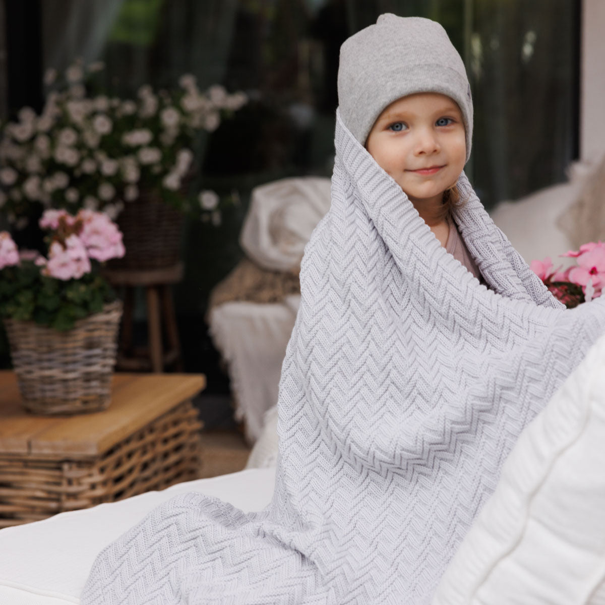 Manta De Algodón Orgánico Para Bebé 75x100 Cm Gris_5