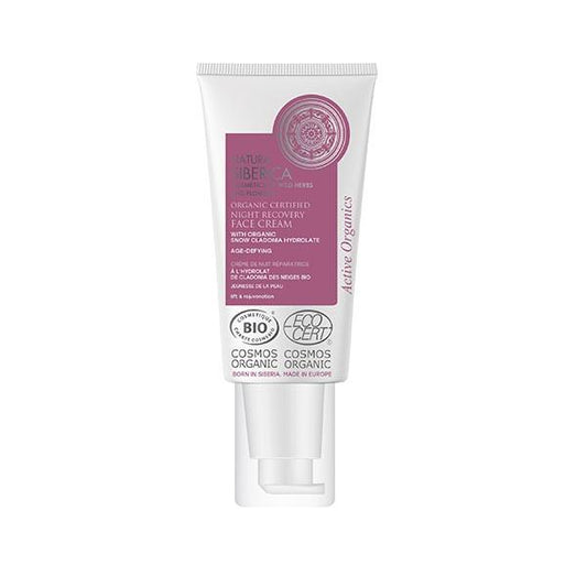 Crema Facial Recuperación Nocturna Antienvejecimiento Certificada Orgánica Natura Siberica  50 ml