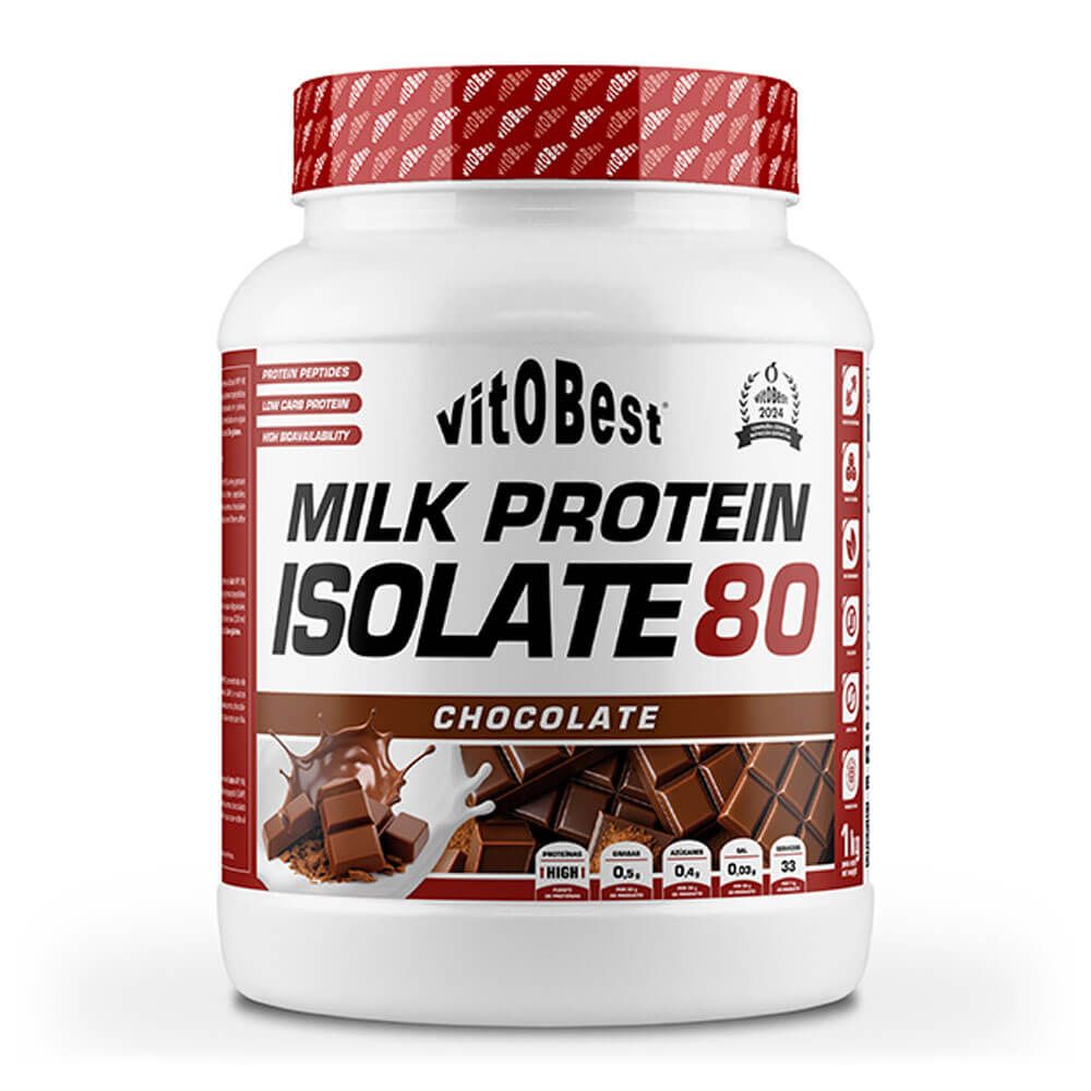 Milk Protein Isolate 80 - 1kg - Chocolate - Proteína De Aislado De Suero Isolate - Vitobest_0