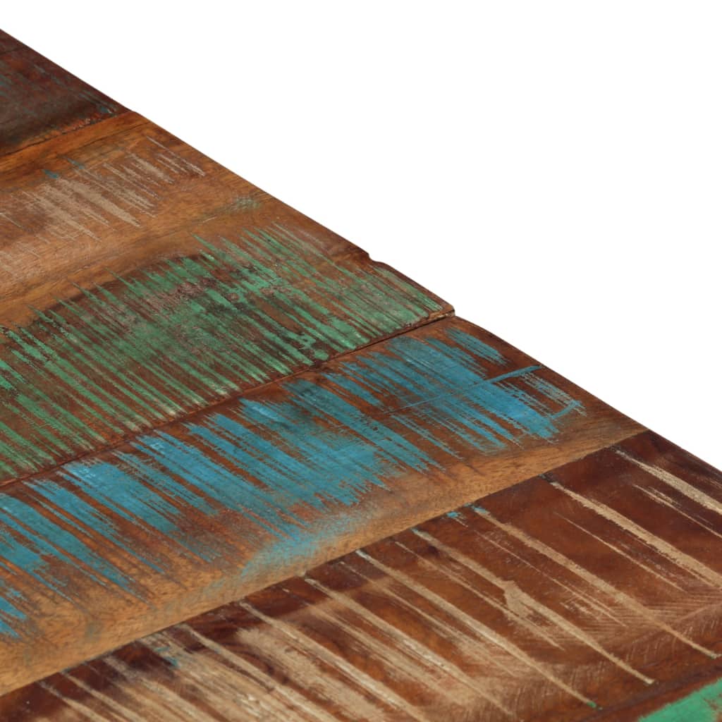 Mesa De Centro Acero Inoxidable Y Madera Reciclada Plateado_4