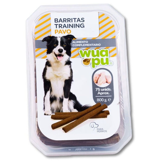 Snack Barritas Húmedas Ricas En Carne De Pavo Wuapu Training Pavo, Caja 800gr (75u Aprox)