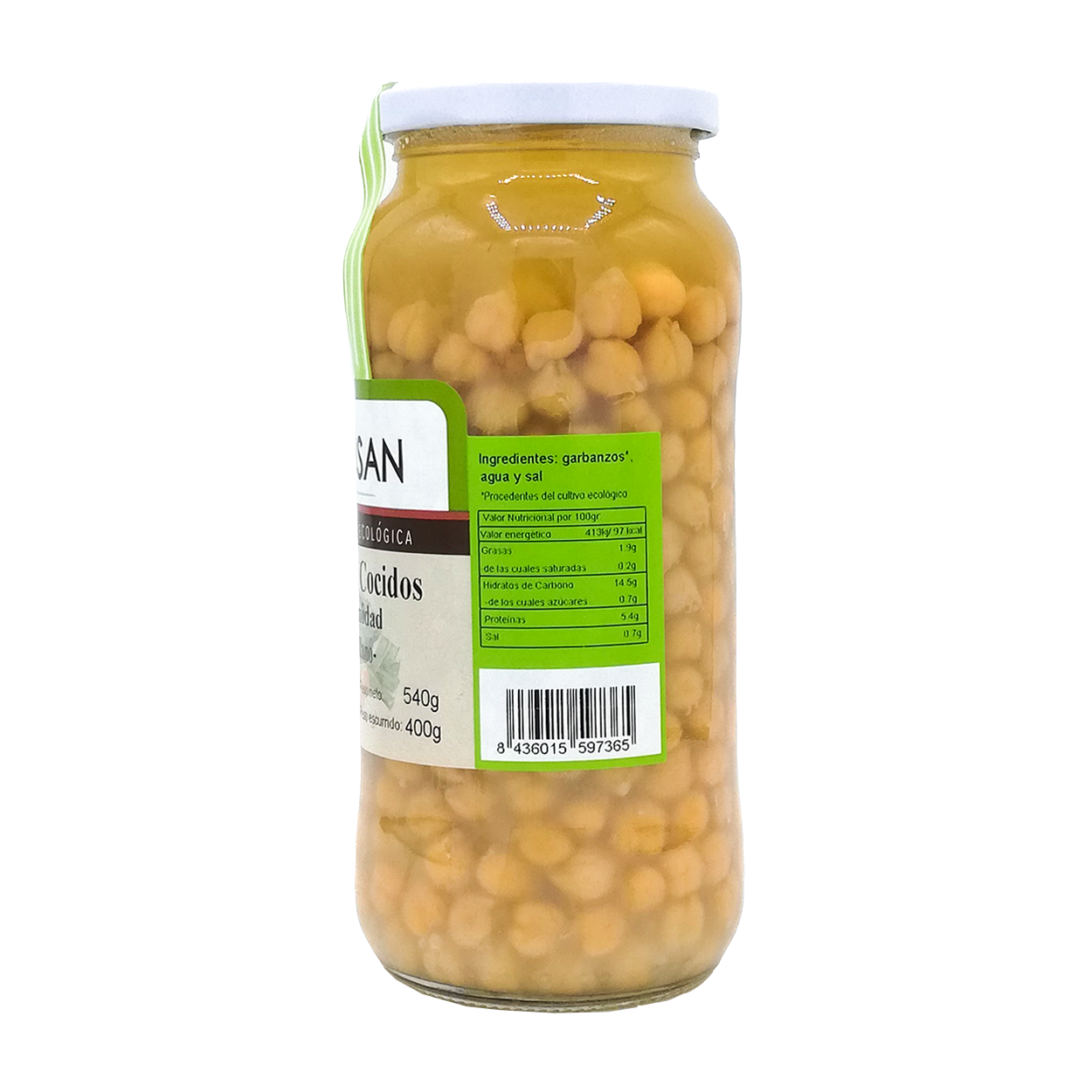 Garbanzos Pedrosillanos Cocidos Ecológicos 400g