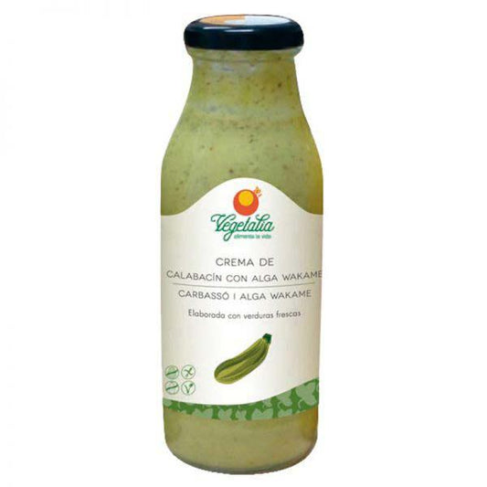 Crema de Calabacín con Alga Wakame  Vegetalia 500 ml
