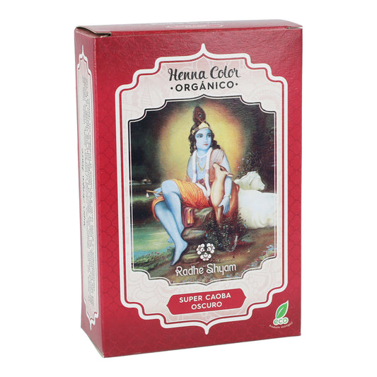 Henna polvo super caoba oscuro Radhe Shyam 100 g