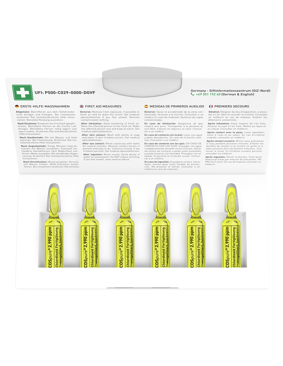 Aquarius Pro Life - Cdspure : Solución De Dióxido De Cloro 6x5ml En Ampollas De Vidrio