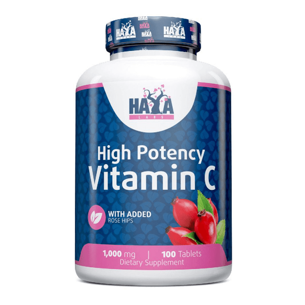 Vitamina C Con Rose Hips De Alto Grado 1000mg - 100 Tabletas - Vitamina C - Haya Labs_0