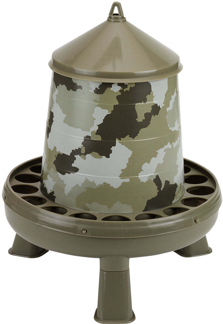 Tolva Plastico Camuflaje Con Patas Para Aves Gaun - 4 Kg_0