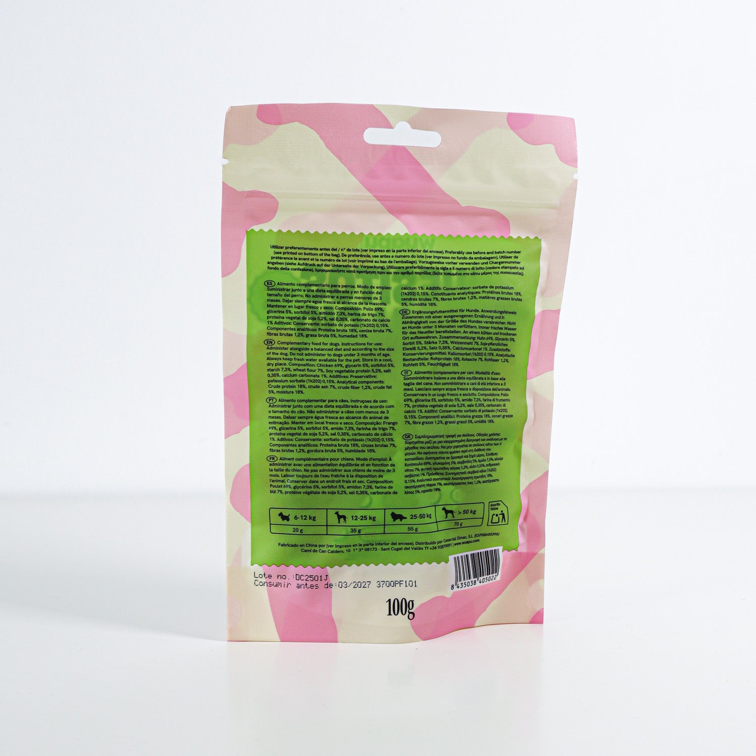 Snack Natural Para Perro Huesitos De Calcio Con Pollo Wuapu