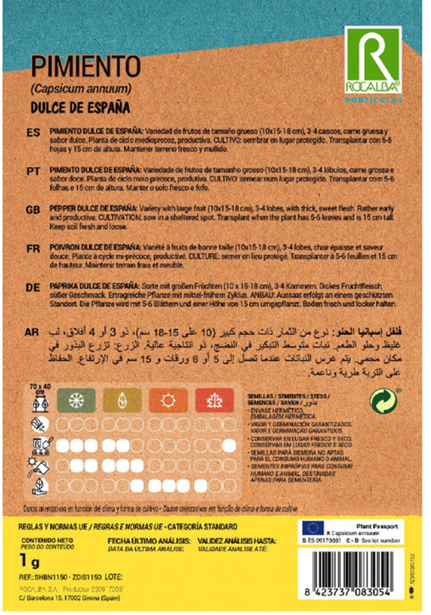 Semillas Pimiento Dulce De España 1g_1