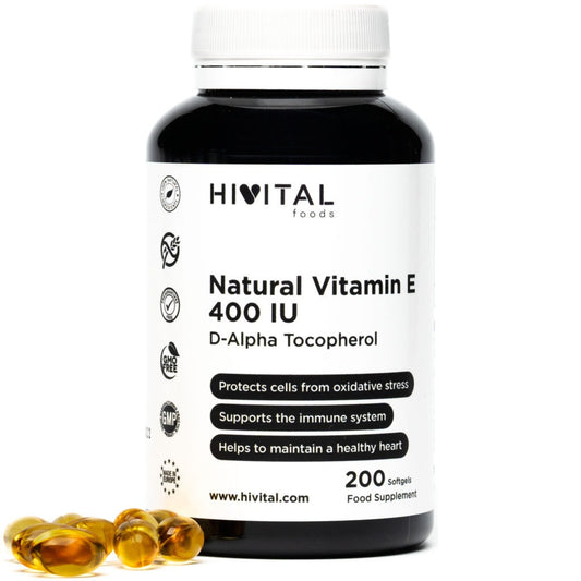 Vitamina E Natural 400 UI Hivital 200 perlas