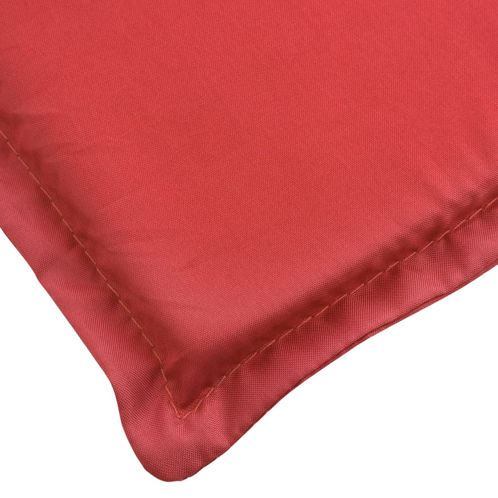 Vidaxl Cojín De Tumbona De Tela Oxford Rojo 200x70x3 Cm_5