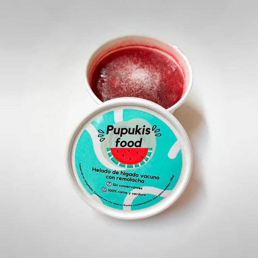 Helado De Hígado De Vacuno Con Remolacha - 100% Natural